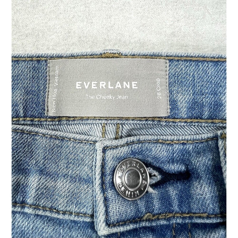 Everlane The Original Cheeky Jean Crop Womens Size 28 Light Blue Stretch - Picture 4 of 10